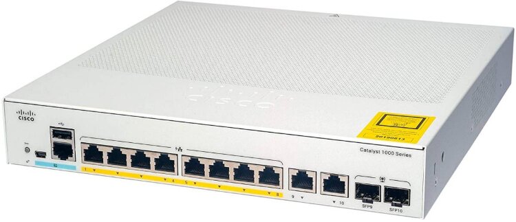 Коммутатор Cisco Catalyst PoE+ C1000-8P-2G-L