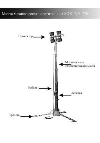 Осветительная механическая мачта МОС-5,5-220