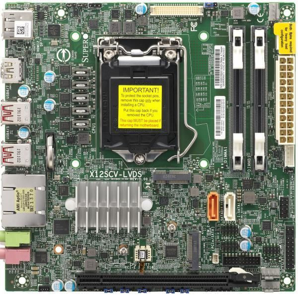 Материнская плата Supermicro MBD-X12SCV-LVDS-O Материнская плата Supermicro MBD-X12SCV-LVDS-O