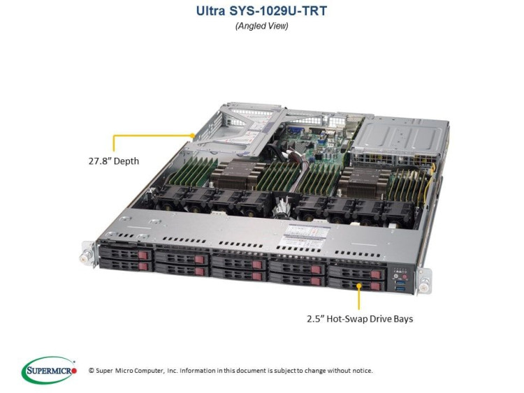 Серверная платформа Supermicro SYS-1029U-TRT