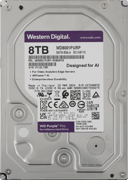 Жесткий диск Western Digital WD8001PURP
