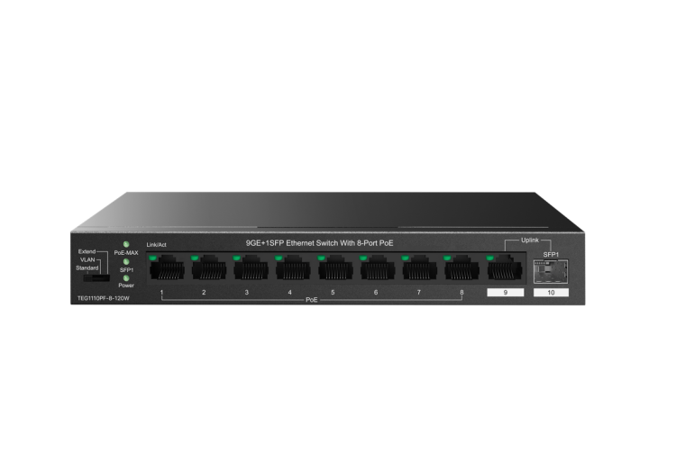 Управляемый PoE-коммутатор TENDA TEG2210P-8-120W