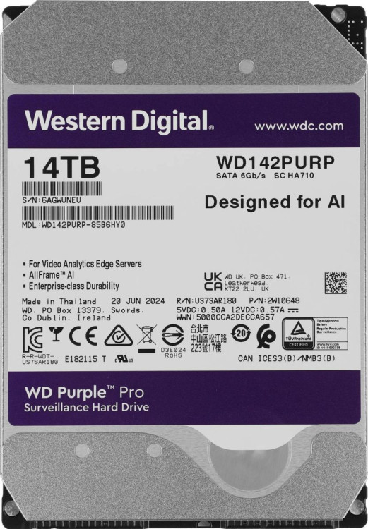 Жесткий диск Western Digital WD142PURP