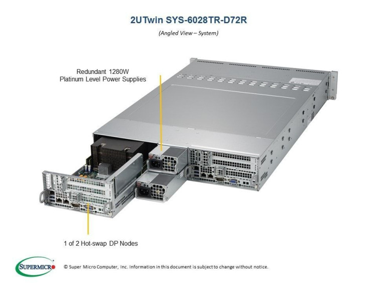 Серверная платформа 2U Supermicro SYS-6028TR-D72R