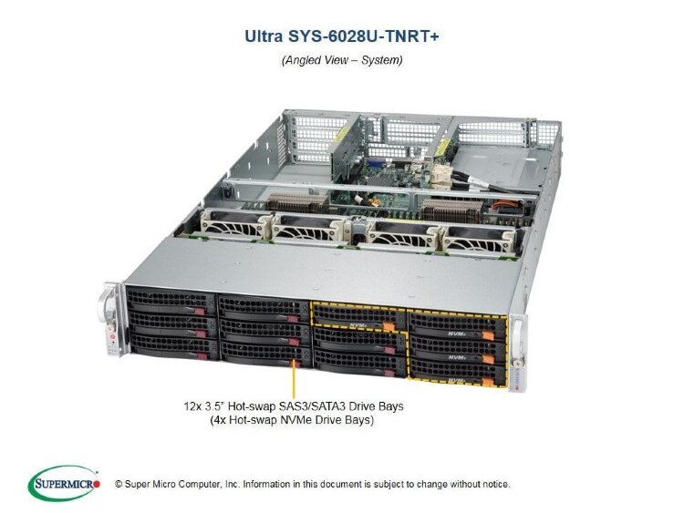 Серверная платформа 2U Supermicro SYS-6028U-TNRT+