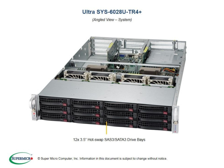 Серверная платформа 2U Supermicro SYS-6028U-TR4+