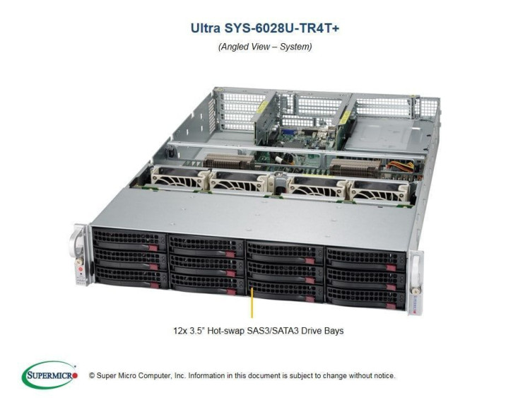 Серверная платформа 2U Supermicro SYS-6028U-TR4T+