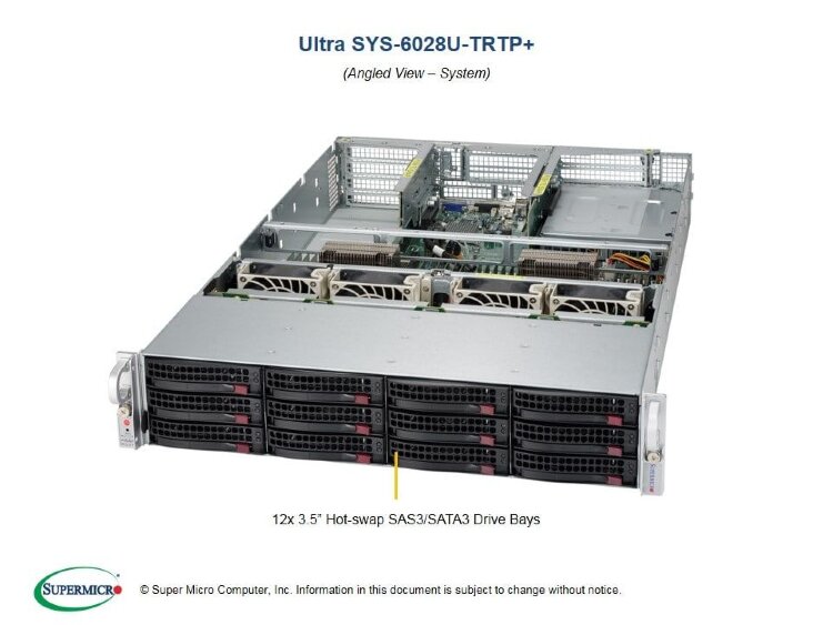 Серверная платформа 2U Supermicro SYS-6028U-TRTP+