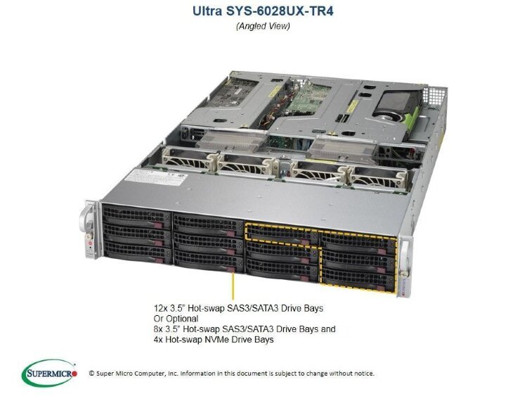 Серверная платформа 2U Supermicro SYS-6028UX-TR4