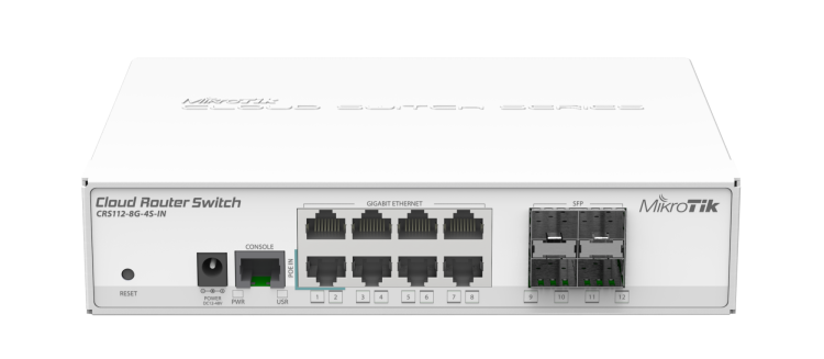 Коммутатор MikroTik CRS112-8G-4S-IN